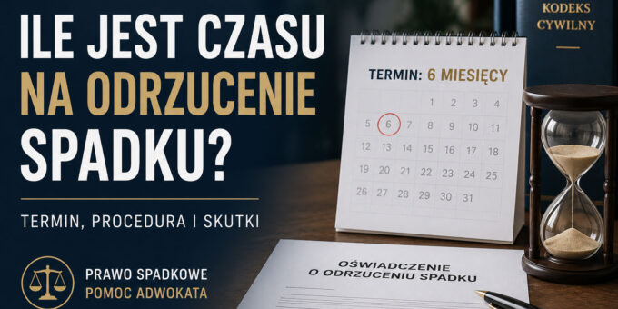Ile jest czasu na odrzucenie spadku? Termin, procedura i skutki