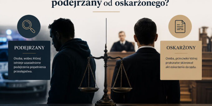 Czym różni się podejrzany od oskarżonego? To ważniejsze, niż myślisz