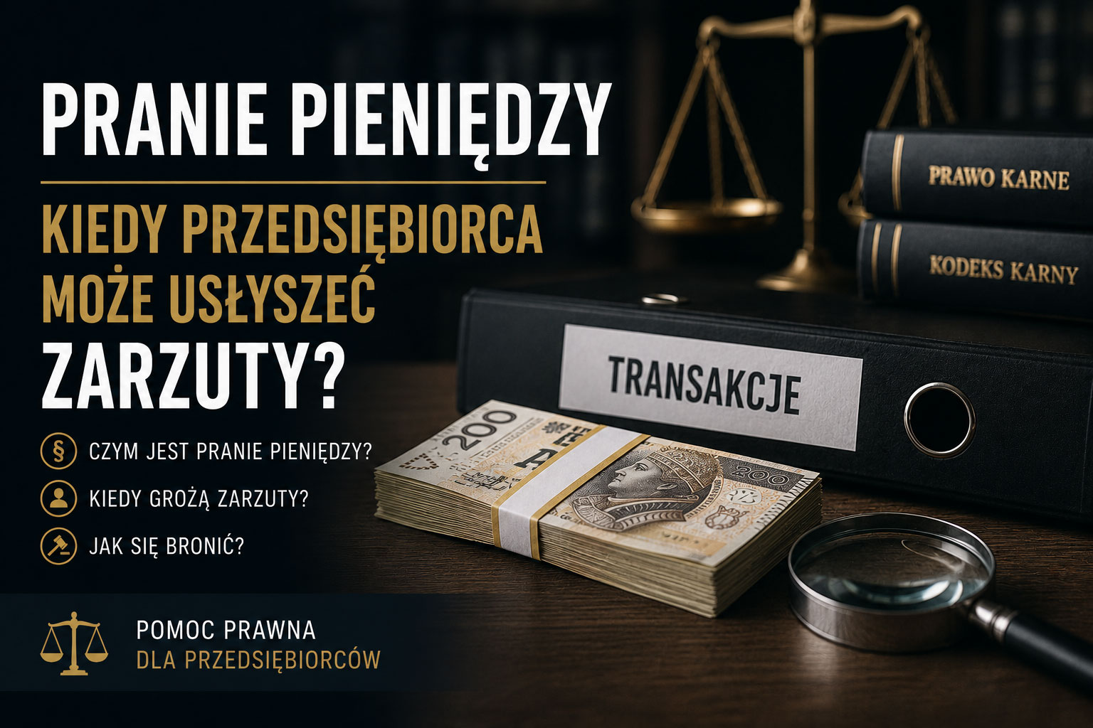 Pranie pieniędzy – kiedy przedsiębiorca może usłyszeć zarzuty?